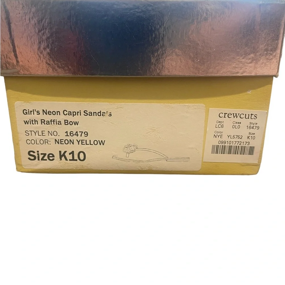 J CREW Neon Capri Sandals with Raffia Bow - Picture 9 of 9